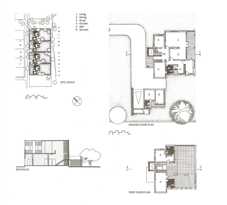 适用于中层公务员的5J型房屋图纸。 Mapin的ImageCourtesy